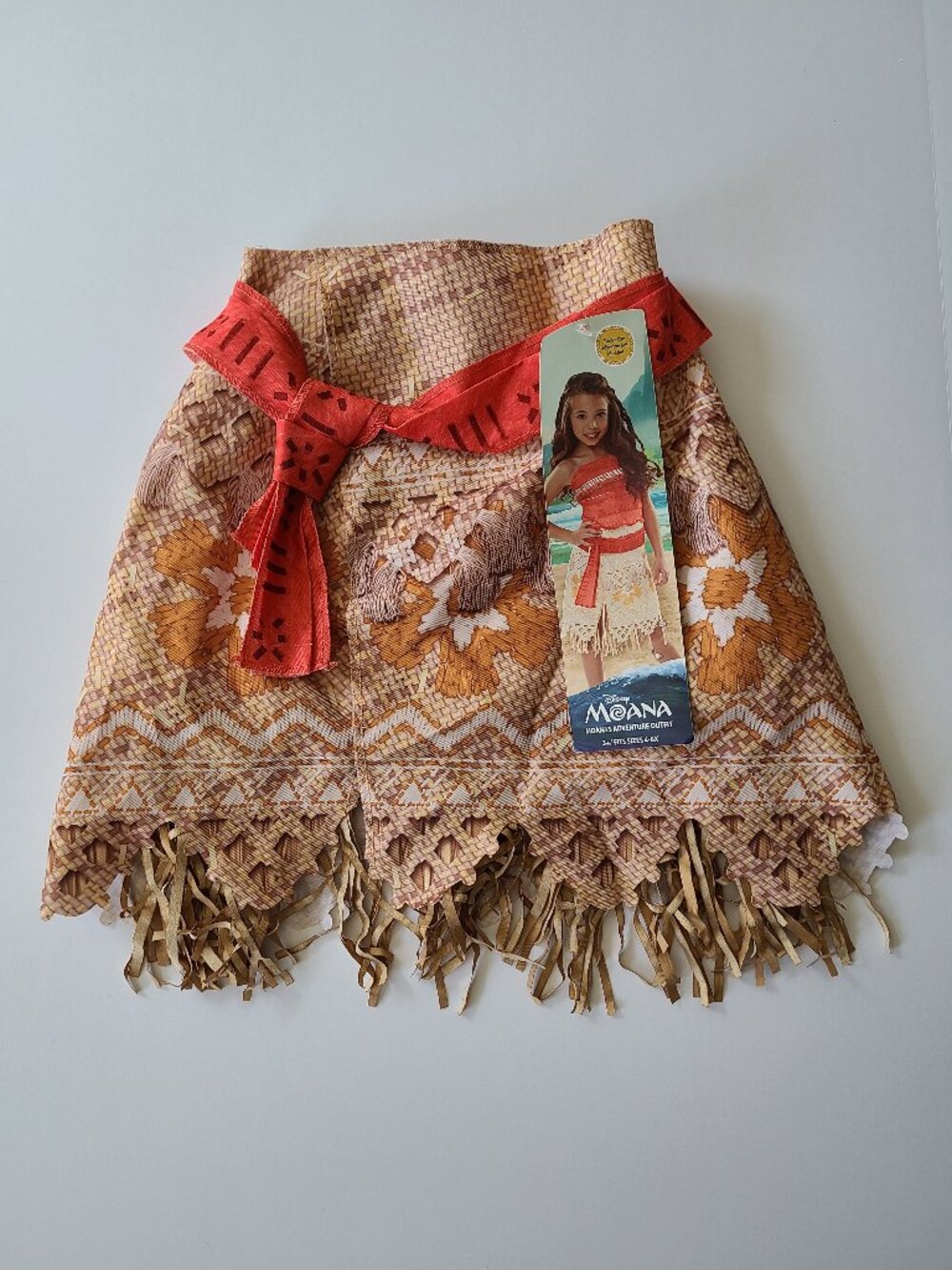 5/$15 NWT Disney Girls Moana Skirt Costume ONLY Size 4 - 6X Dress Up
